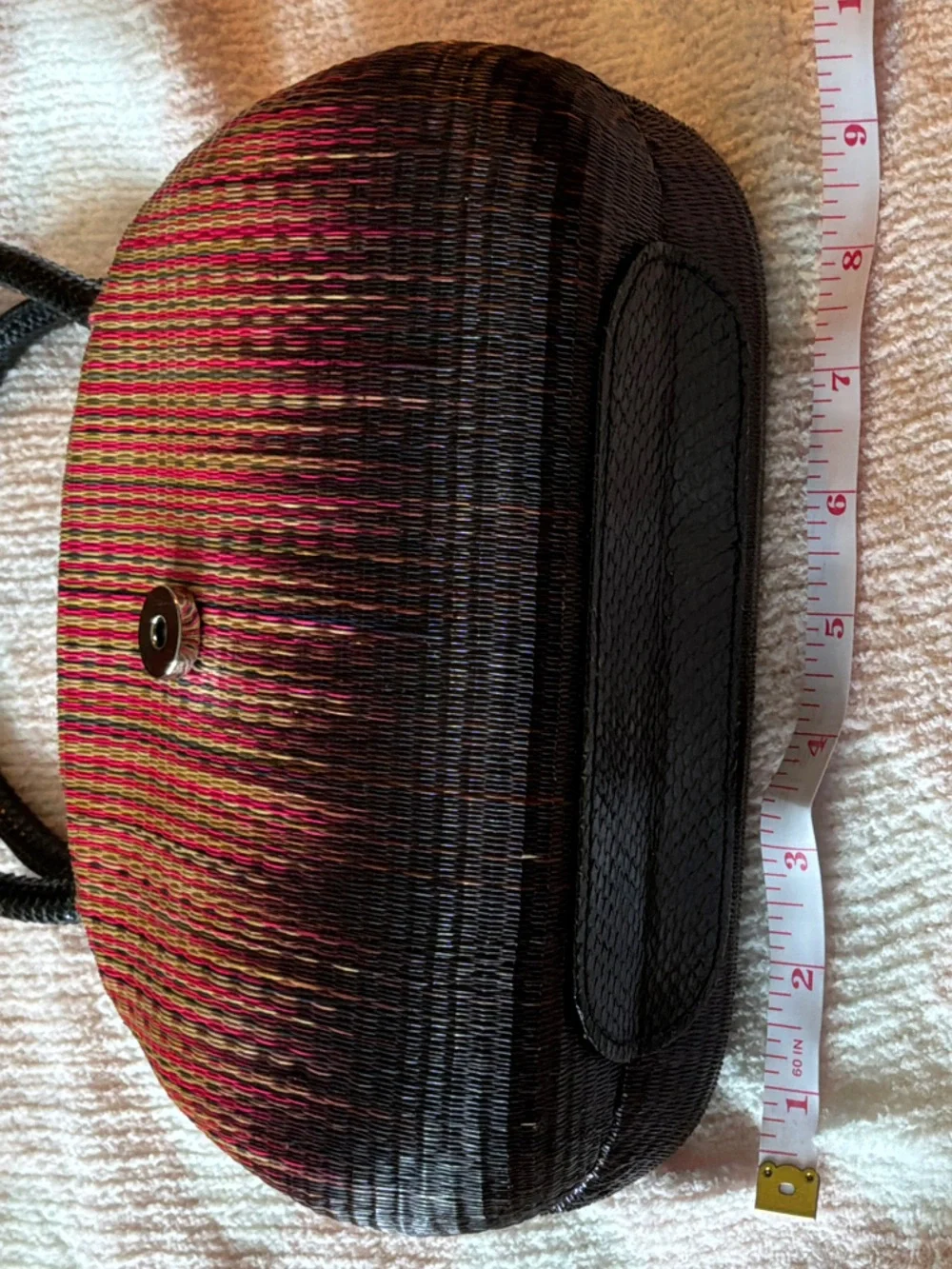 Bahay Bags Ombre Pink and Black Woven Satchel Handbag